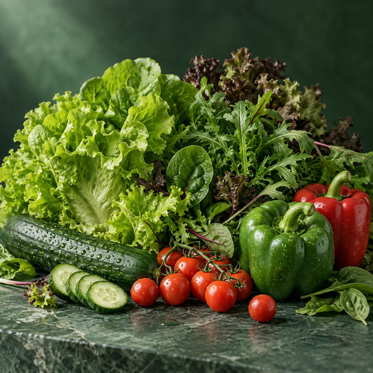 Illustration of produce for Hydro-Glow Subscription Pack; not a delivered box photograph
